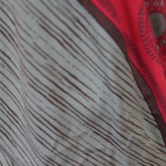 BCBGMaxAzria Red and Green Y2K Boho Hippie Wrap Sundress LG - Picture 4 of 13